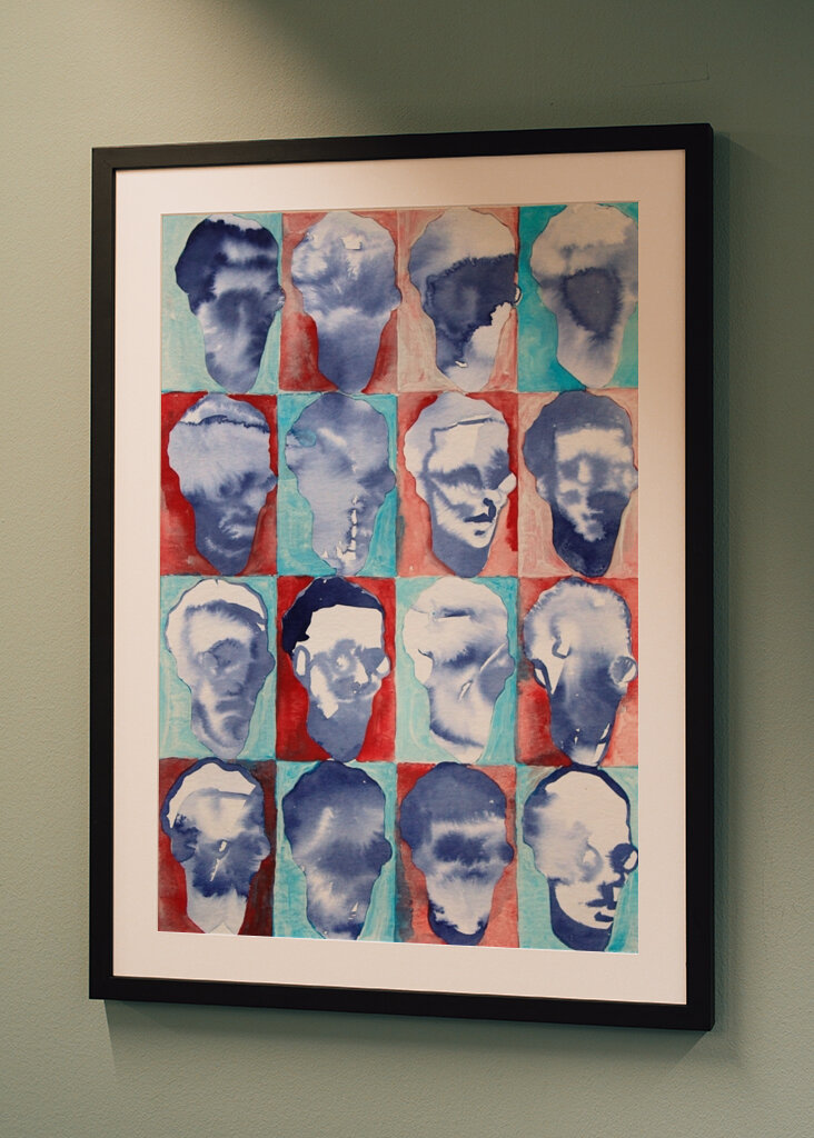 Absztrakt arcok rácsa