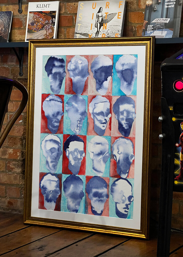 Absztrakt arcok rácsa