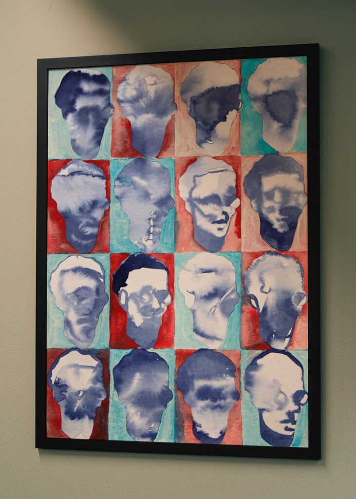 Absztrakt arcok rácsa