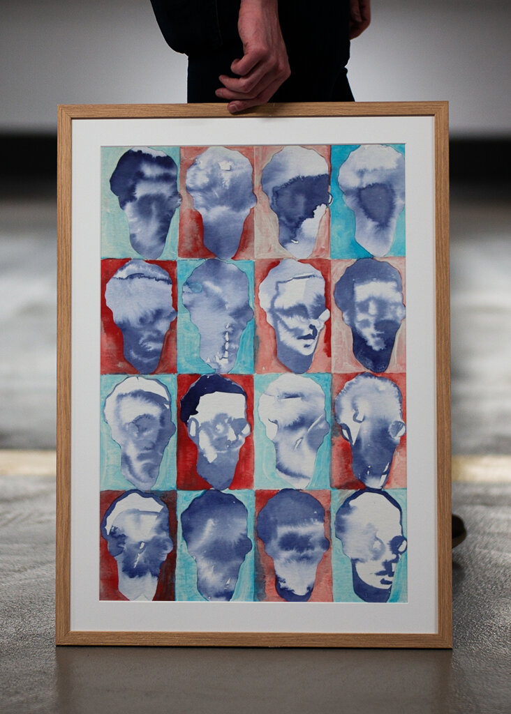 Absztrakt arcok rácsa