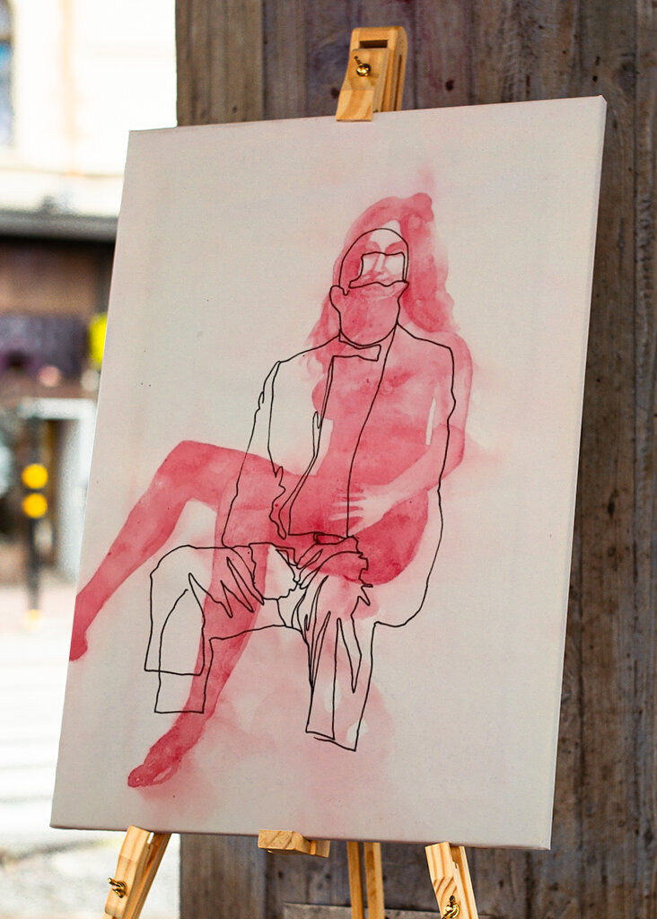 Kontemplative Silhouette