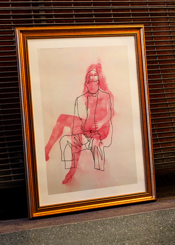 Kontemplative Silhouette