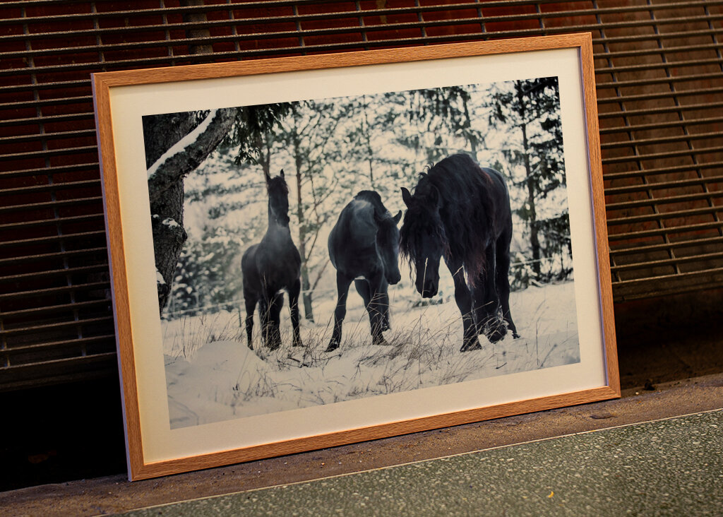 Warten Sie im Winter