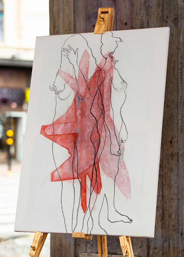 Red Silhouette Fusion