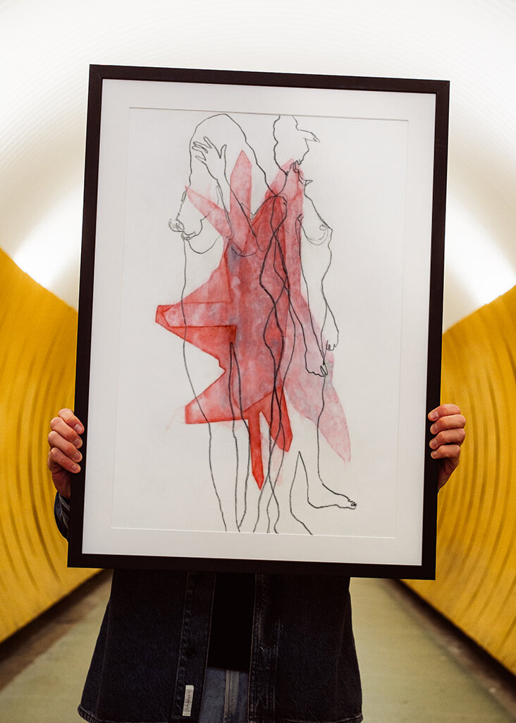 Red Silhouette Fusion