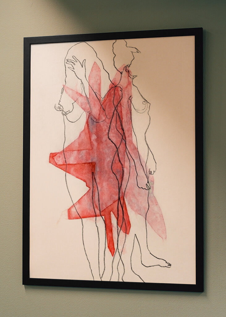 Red Silhouette Fusion