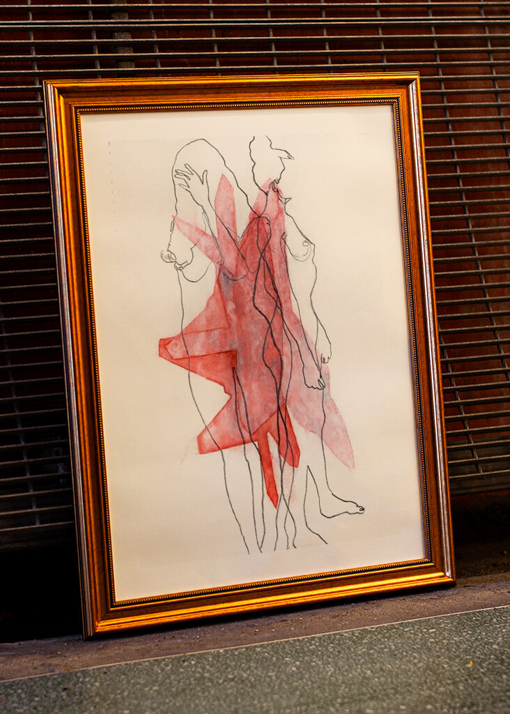 Red Silhouette Fusion