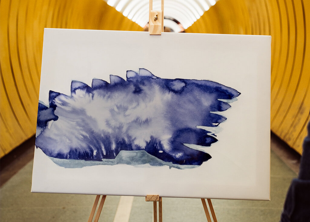 Modré abstraktné vlny