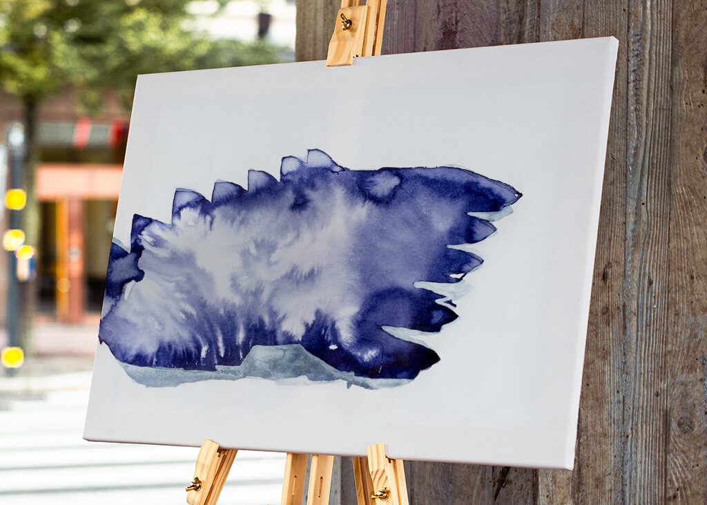 Modré abstraktné vlny