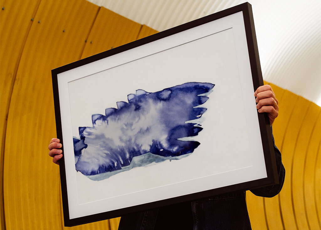 Modré abstraktné vlny