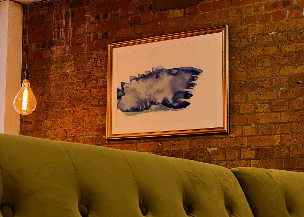 Modré abstraktné vlny