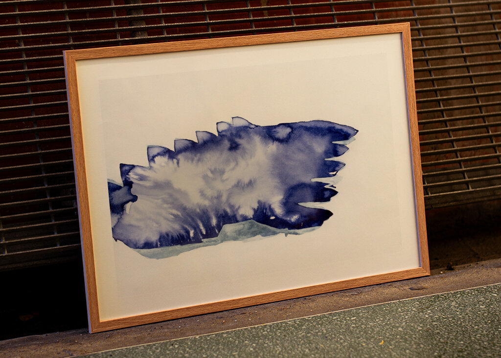 Modré abstraktné vlny