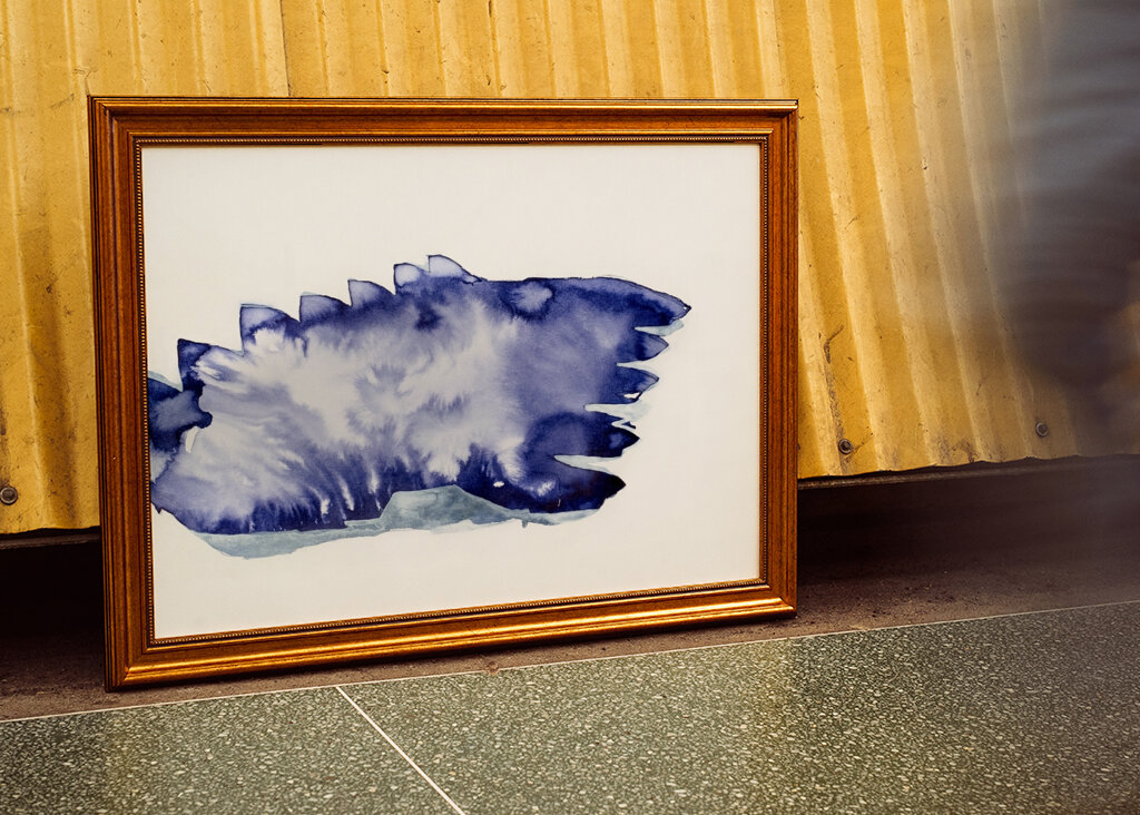 Modré abstraktné vlny