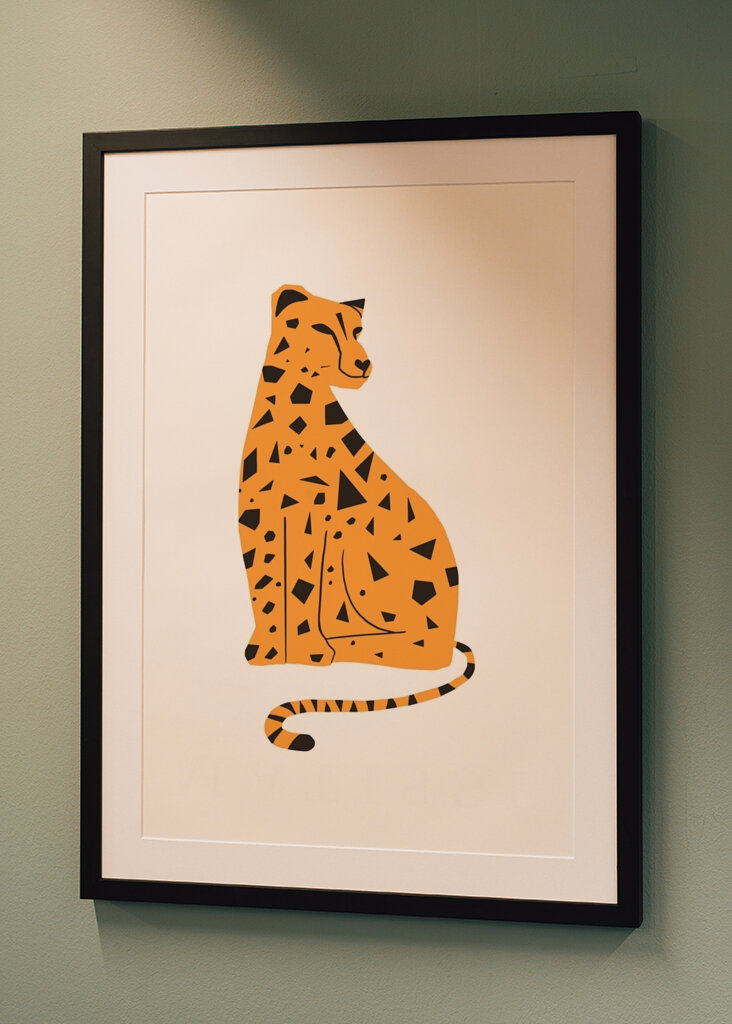 Abstraktní leopard - Plstěný elegan