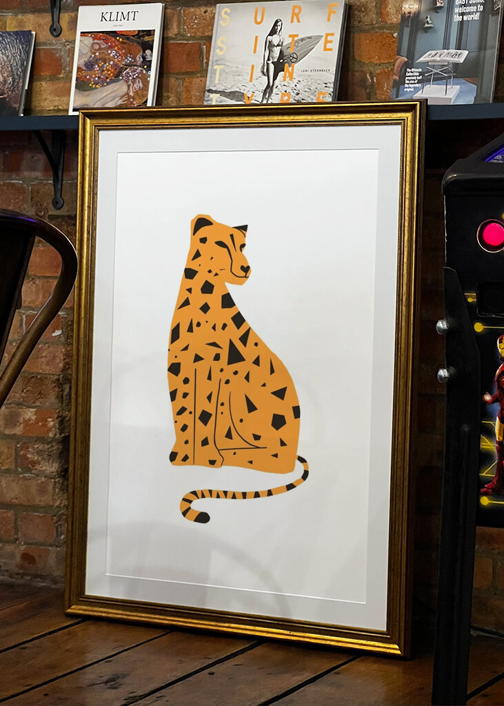 Abstraktní leopard - Plstěný elegan