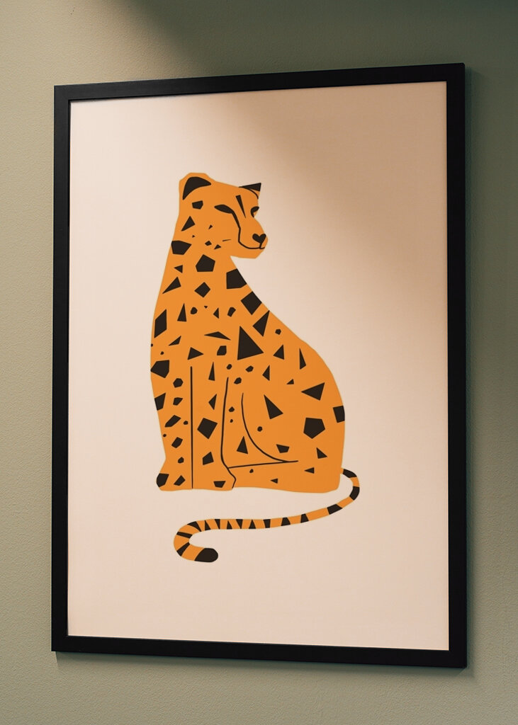 Abstraktní leopard - Plstěný elegan