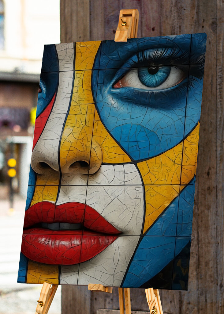 Geometric Pop Art Portrait