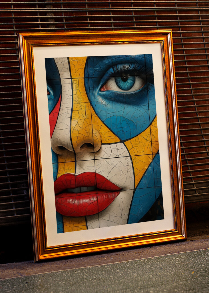 Geometric Pop Art Portrait