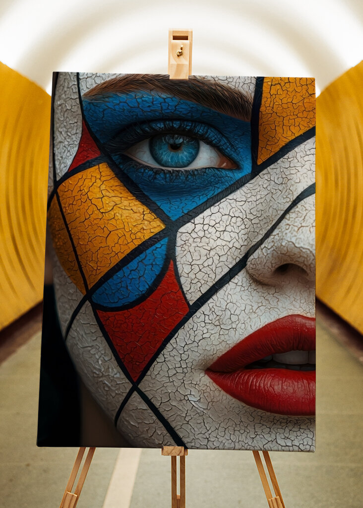 Geometrisk popkunstportrett