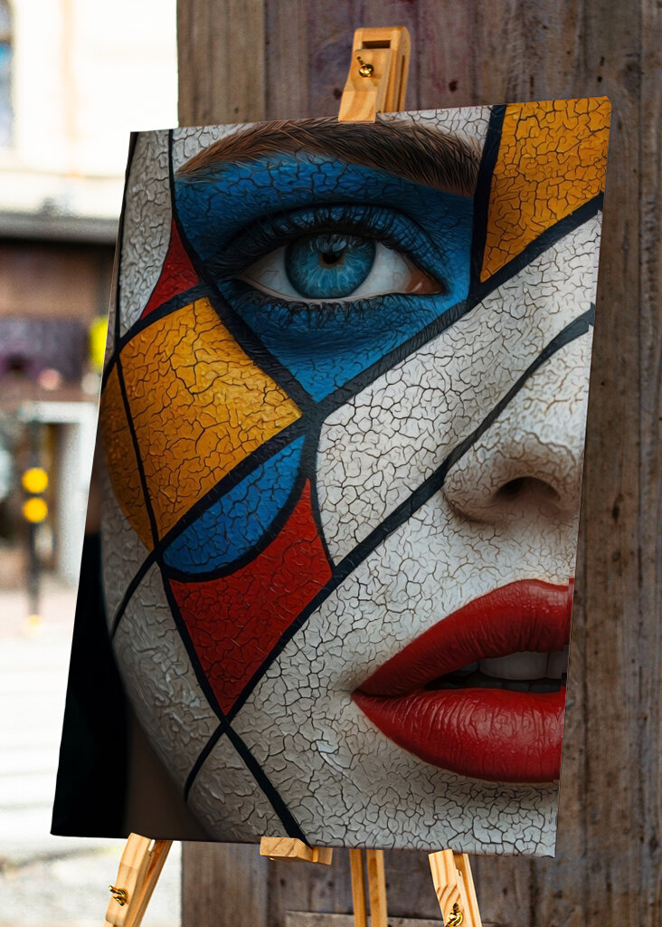 Geometrisk popkunstportrett