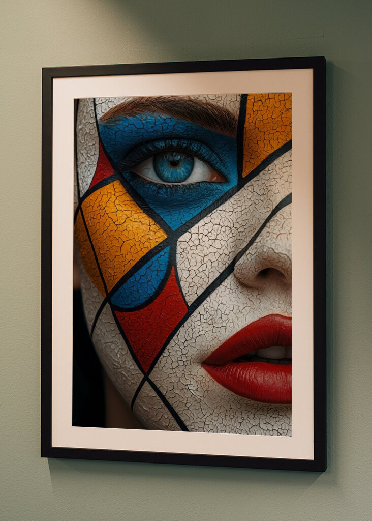 Geometrisk popkunstportrett