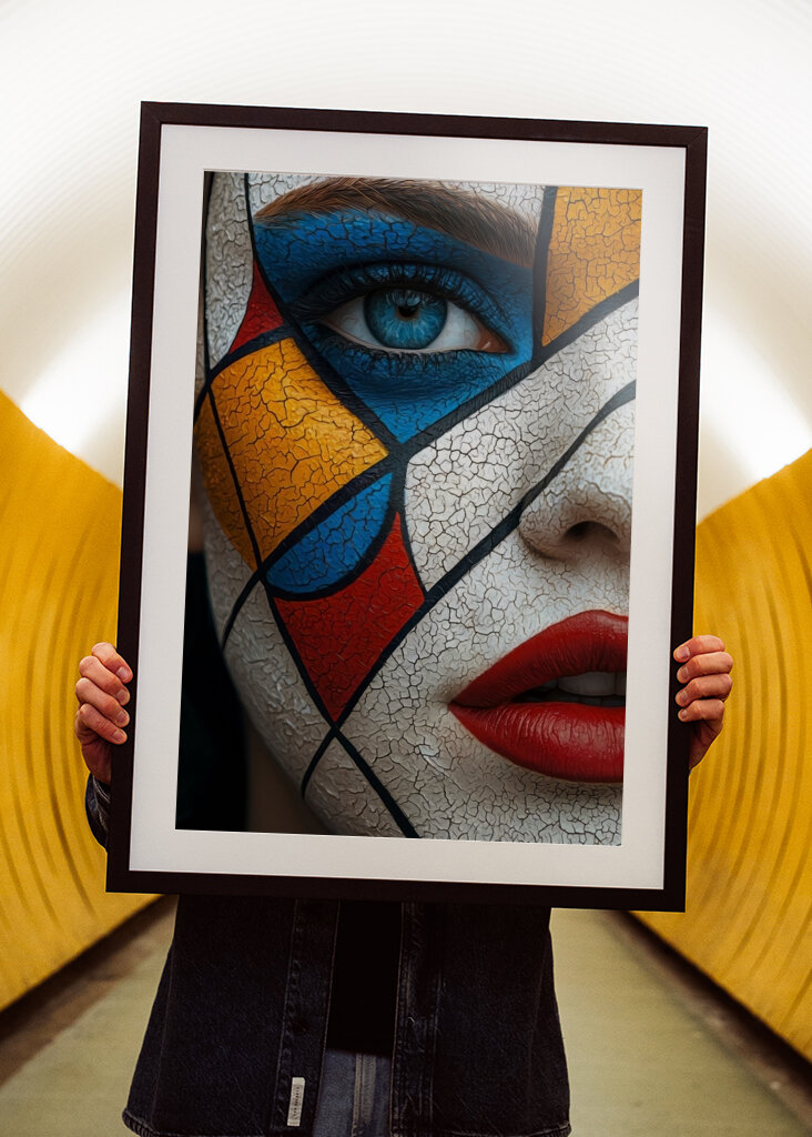 Geometrisk popkunstportrett