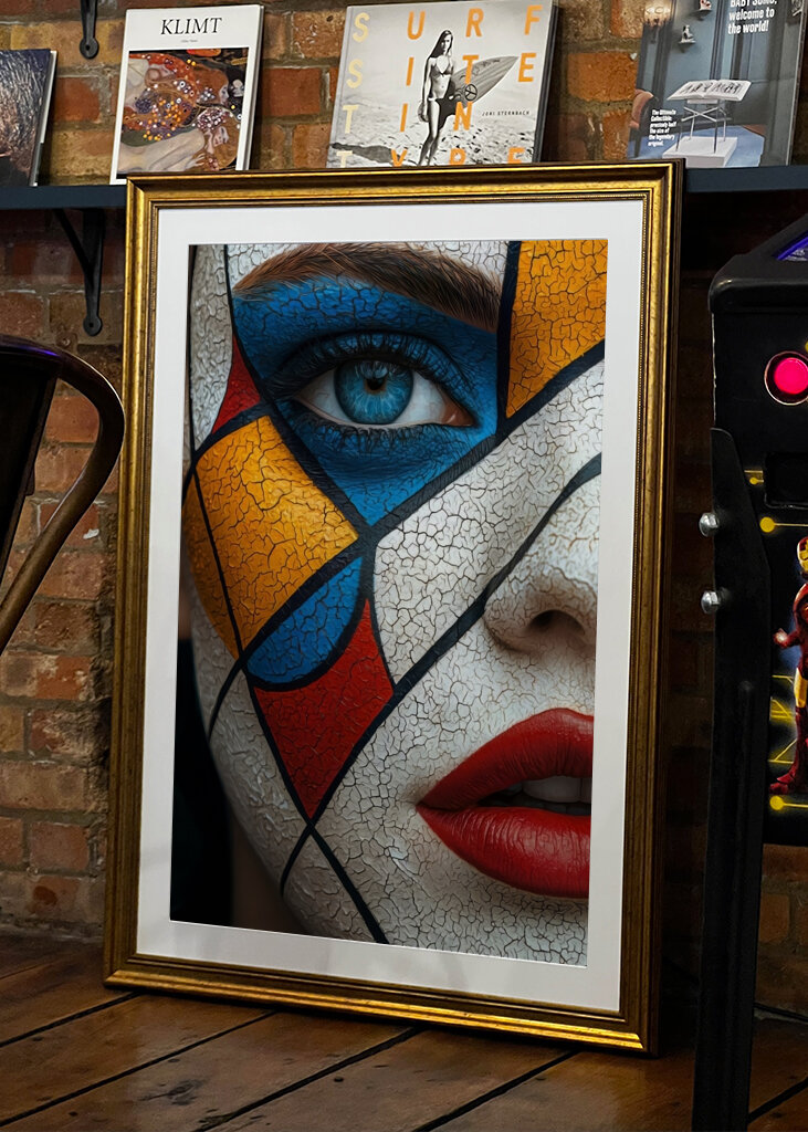 Geometrisk popkunstportrett