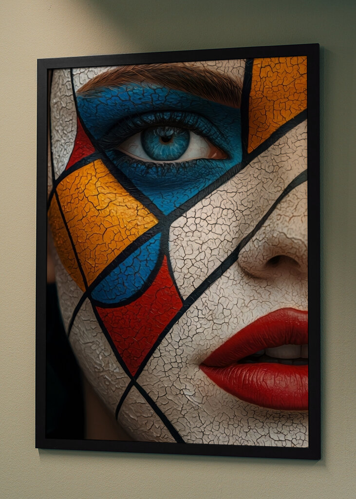 Geometrisk popkunstportrett