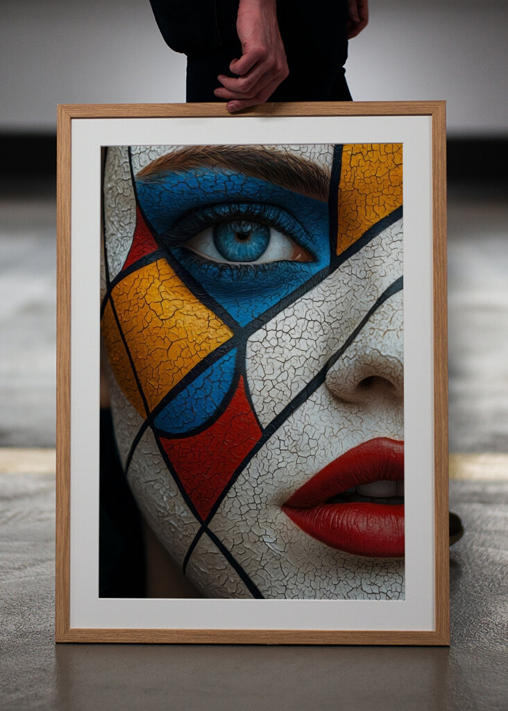 Geometrisk popkunstportrett