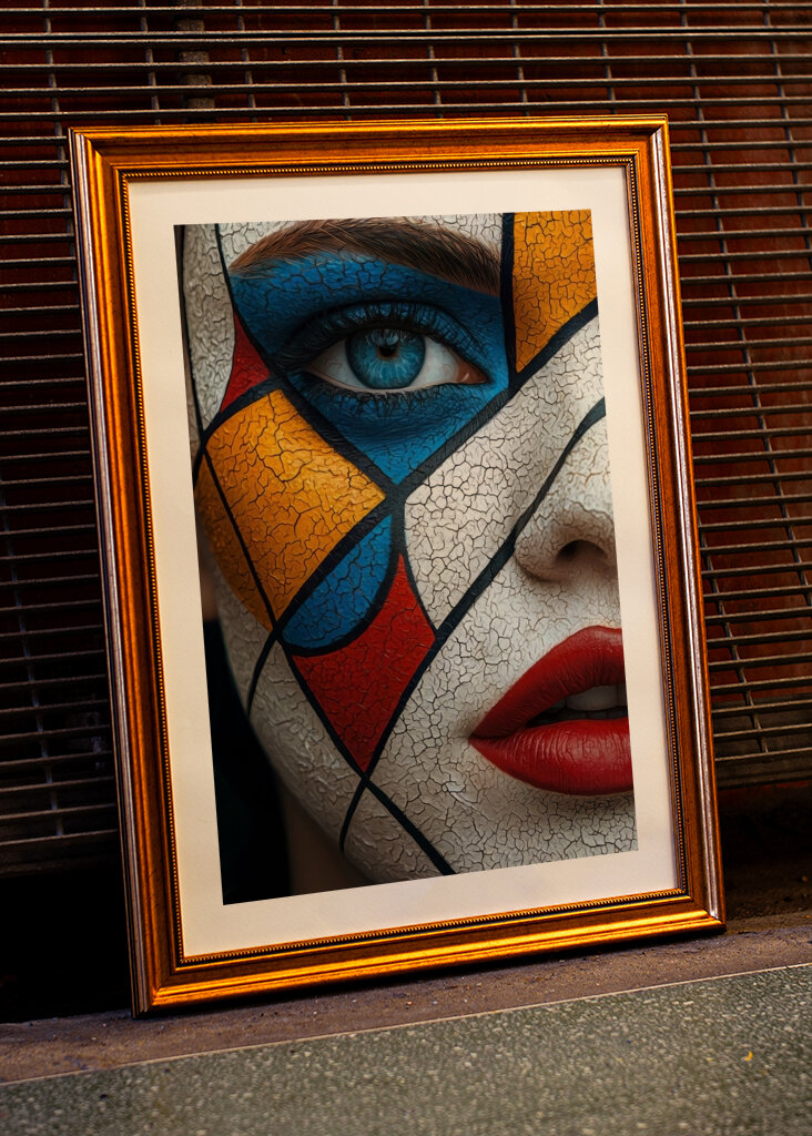 Geometrisk popkunstportrett