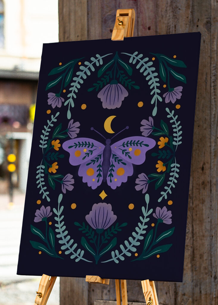 Butterfly and flowers Mystic