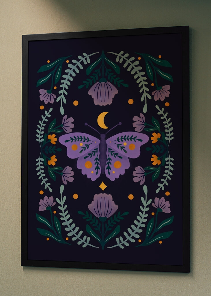 Butterfly and flowers Mystic