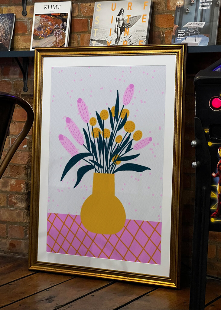 Abstract florals in a vase