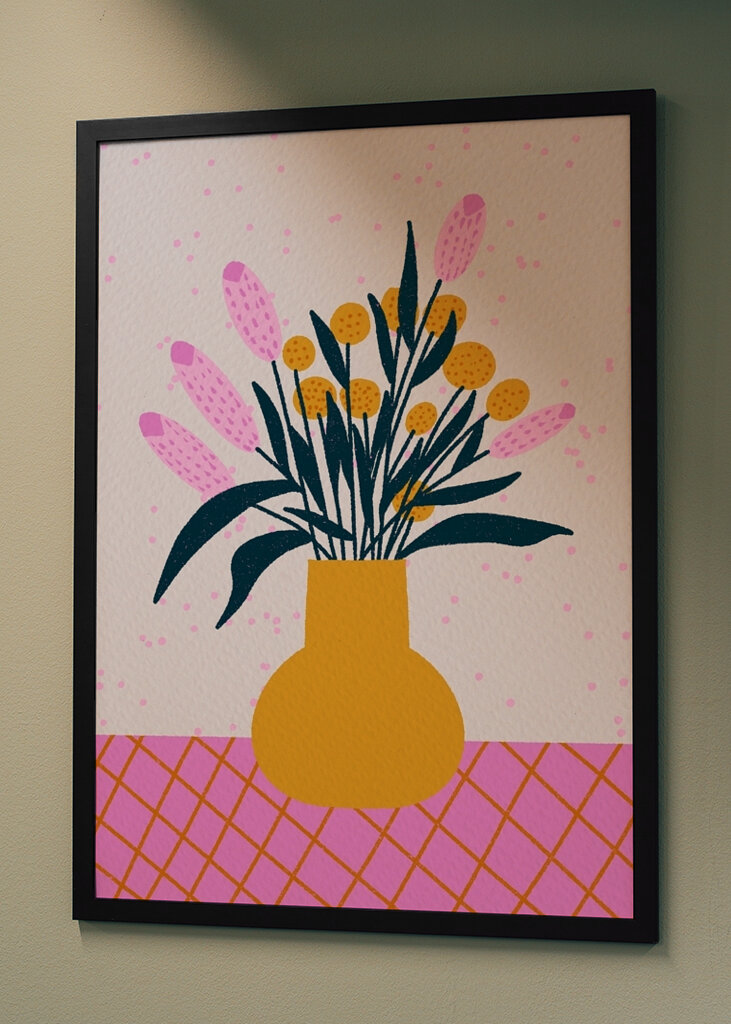 Abstract florals in a vase