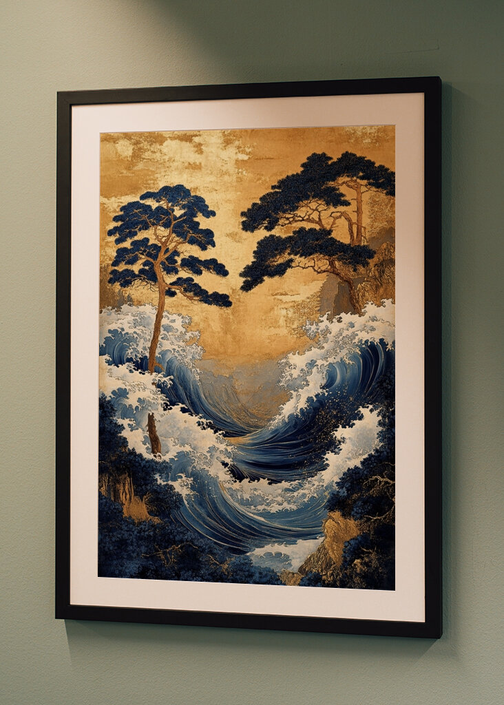 Stampa d'arte giapponese Waves