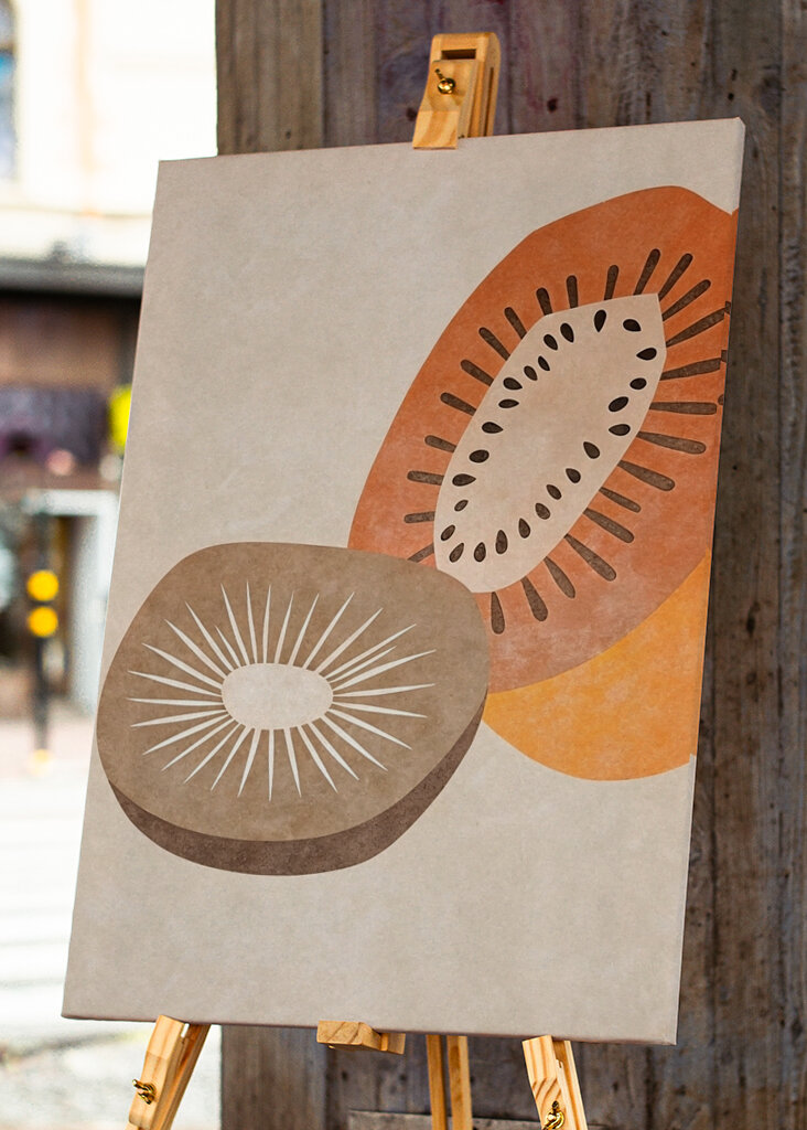 Minimalist Kiwi Fruit Abstract