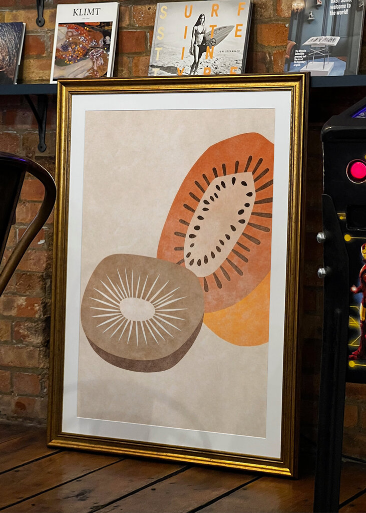 Minimalist Kiwi Fruit Abstract