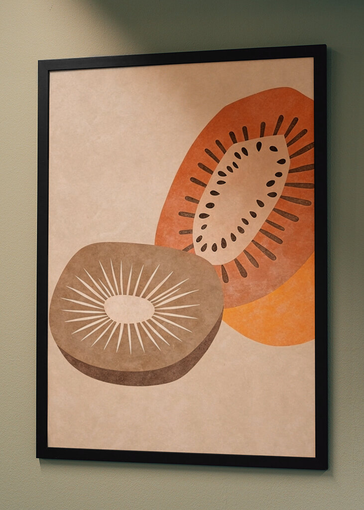 Minimalist Kiwi Fruit Abstract