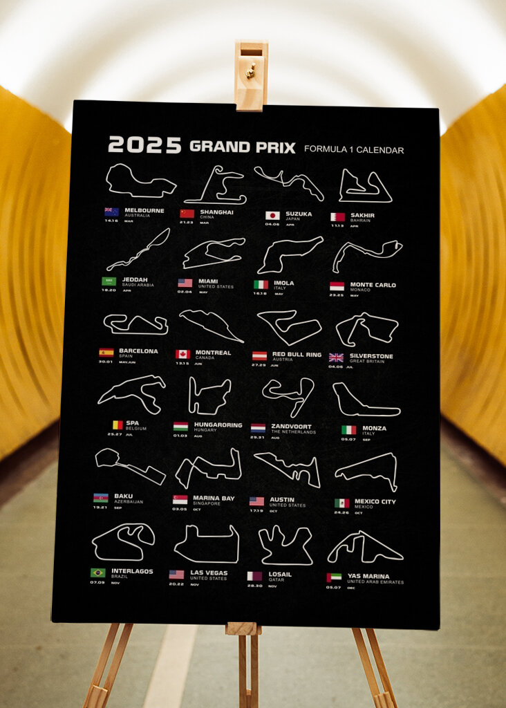 F1 session calendar 2025