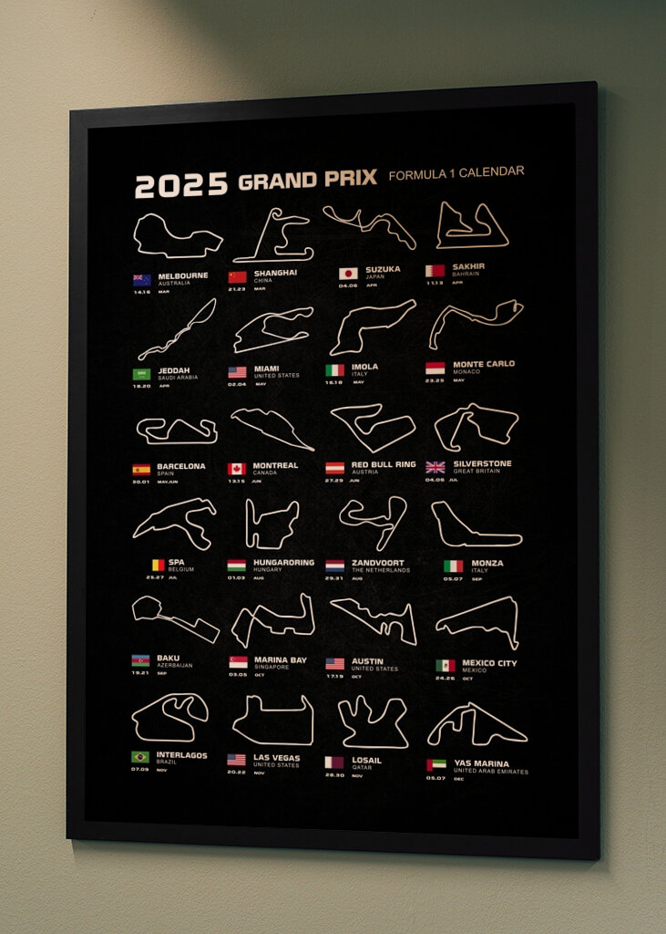 F1 session calendar 2025