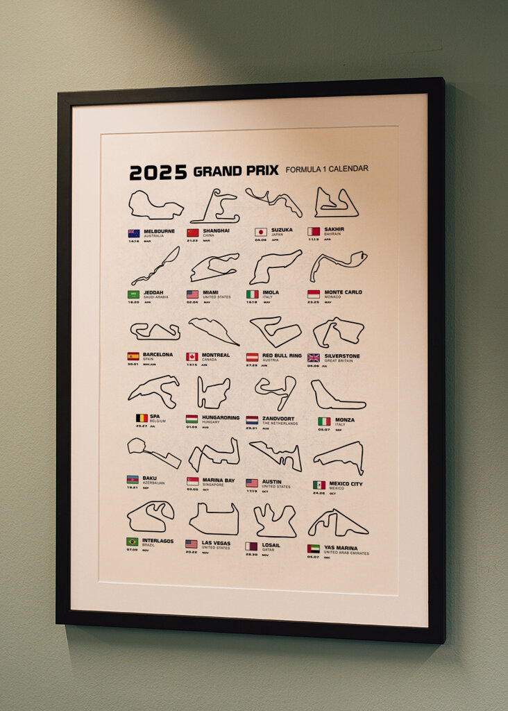  F1 session calendar 2025