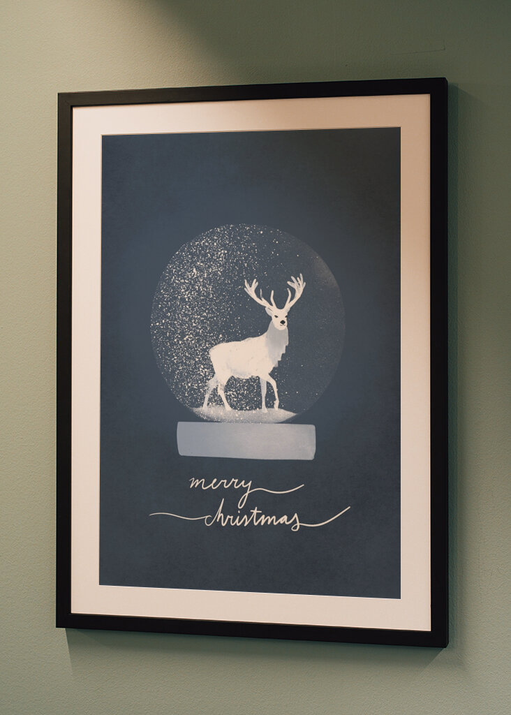 Snöig Rådjur Globe