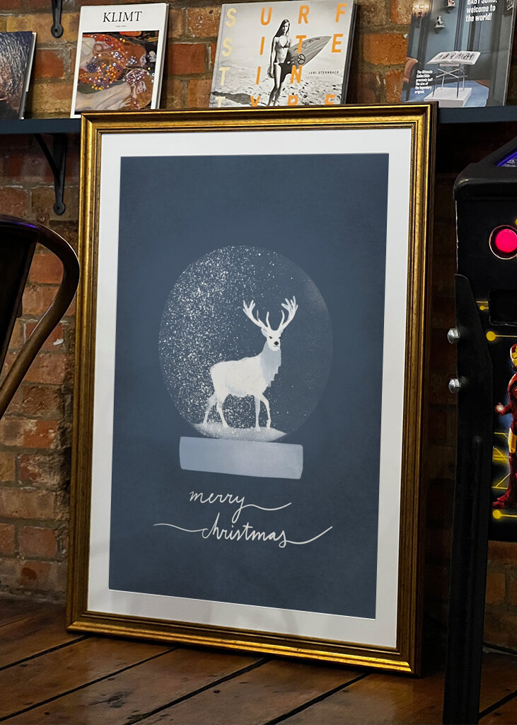 Snöig Rådjur Globe