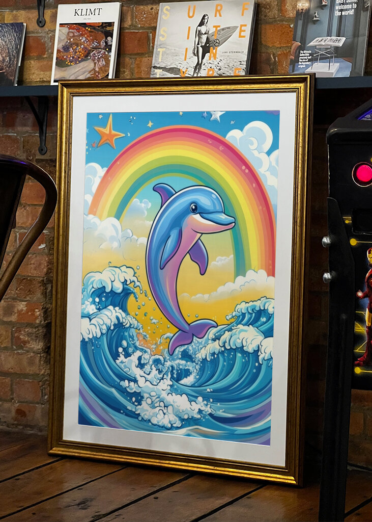 De dolfijn van de regenboog