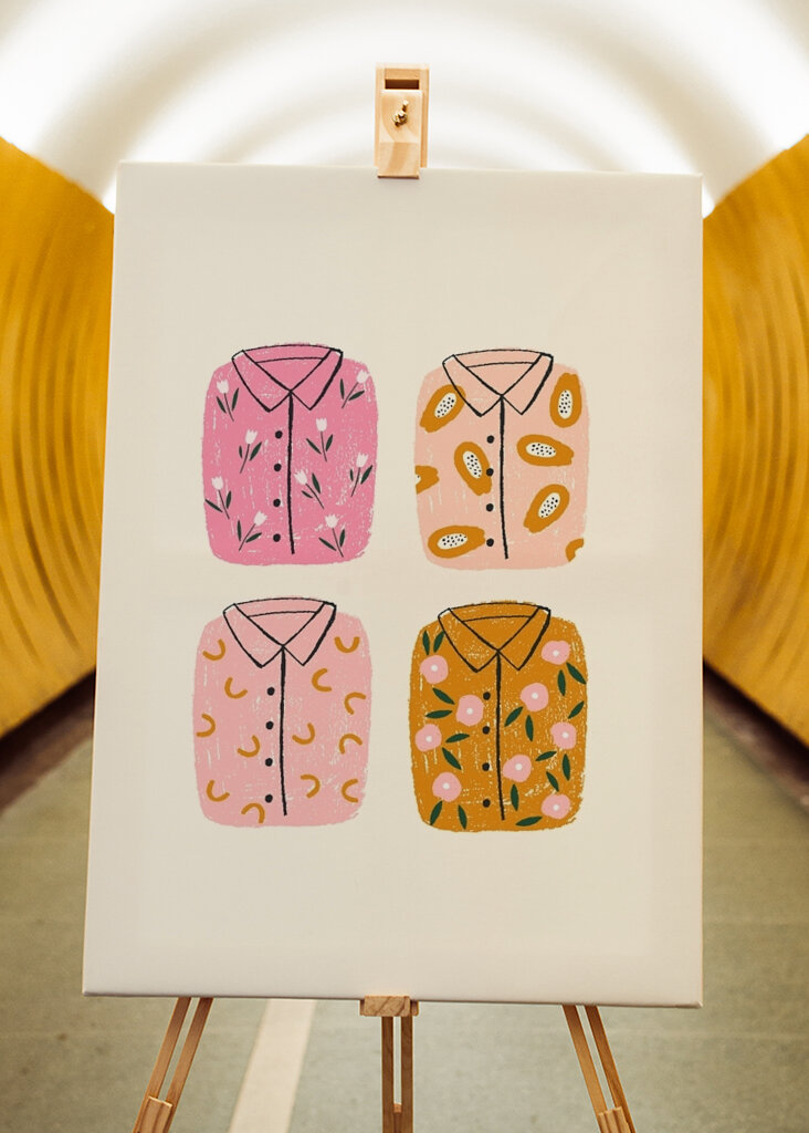 Barevné košile vzory