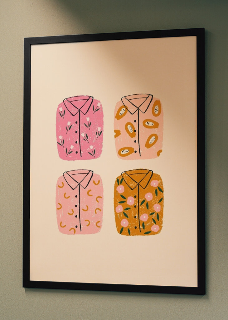 Barevné košile vzory