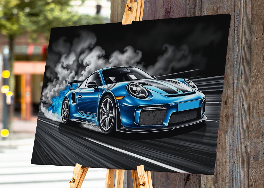 911 GT3 RS modrá Shark