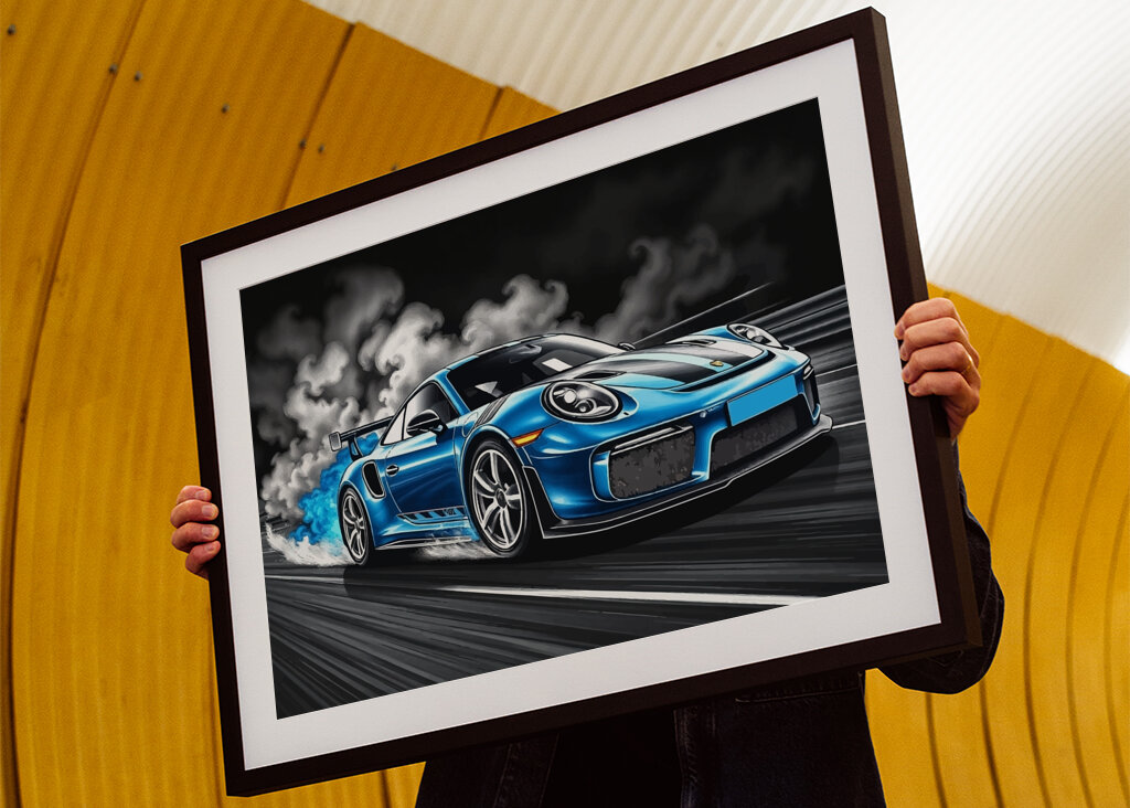 911 GT3 RS modrá Shark