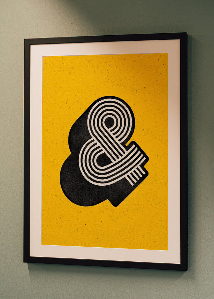 Design rétro esperluette