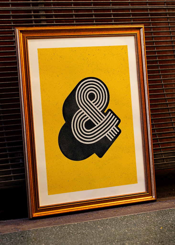 Design rétro esperluette